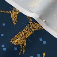 tiger fabric // circus nursery baby design circus - navy