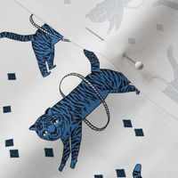 tiger fabric // circus nursery baby design circus - blue