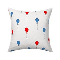 balloons fabric // balloon nursery baby primary colors design - red and blue