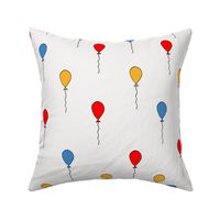 balloons fabric // balloon nursery baby primary colors design - red yellow blue