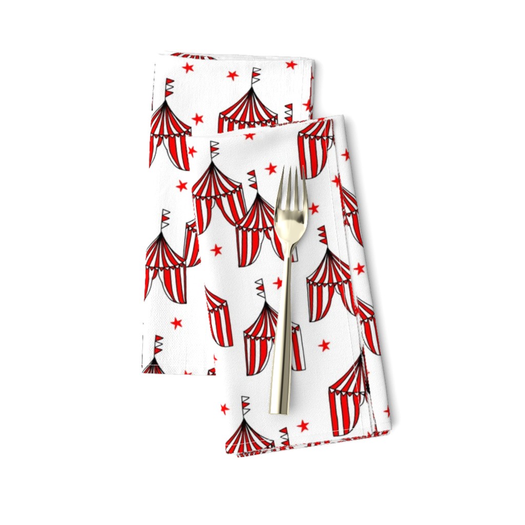 circus tent // circus tents sideshow circus nursery baby fabric - red