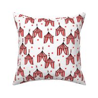 circus tent // circus tents sideshow circus nursery baby fabric - red