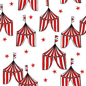 circus tent // circus tents sideshow circus nursery baby fabric - red