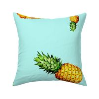 36" Pineapple Fabric / Light Blue 