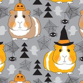 large halloween guinea pigs on charcoal