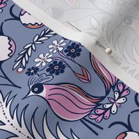 Mod Birds and Bloom lavender pink sewindigo