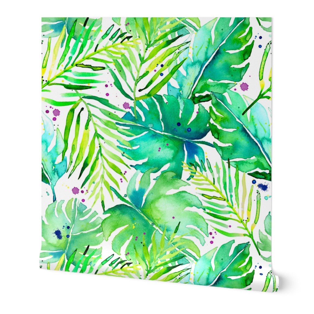 green tropical plants