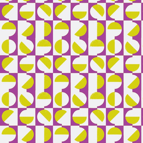 squares and dots - citrine violet
