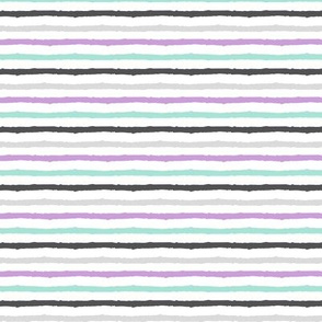 little monster - coordinate stripe purple