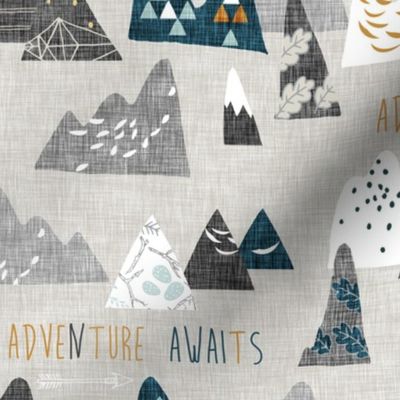 Adventure awaits (REGULAR) (grey/teal)