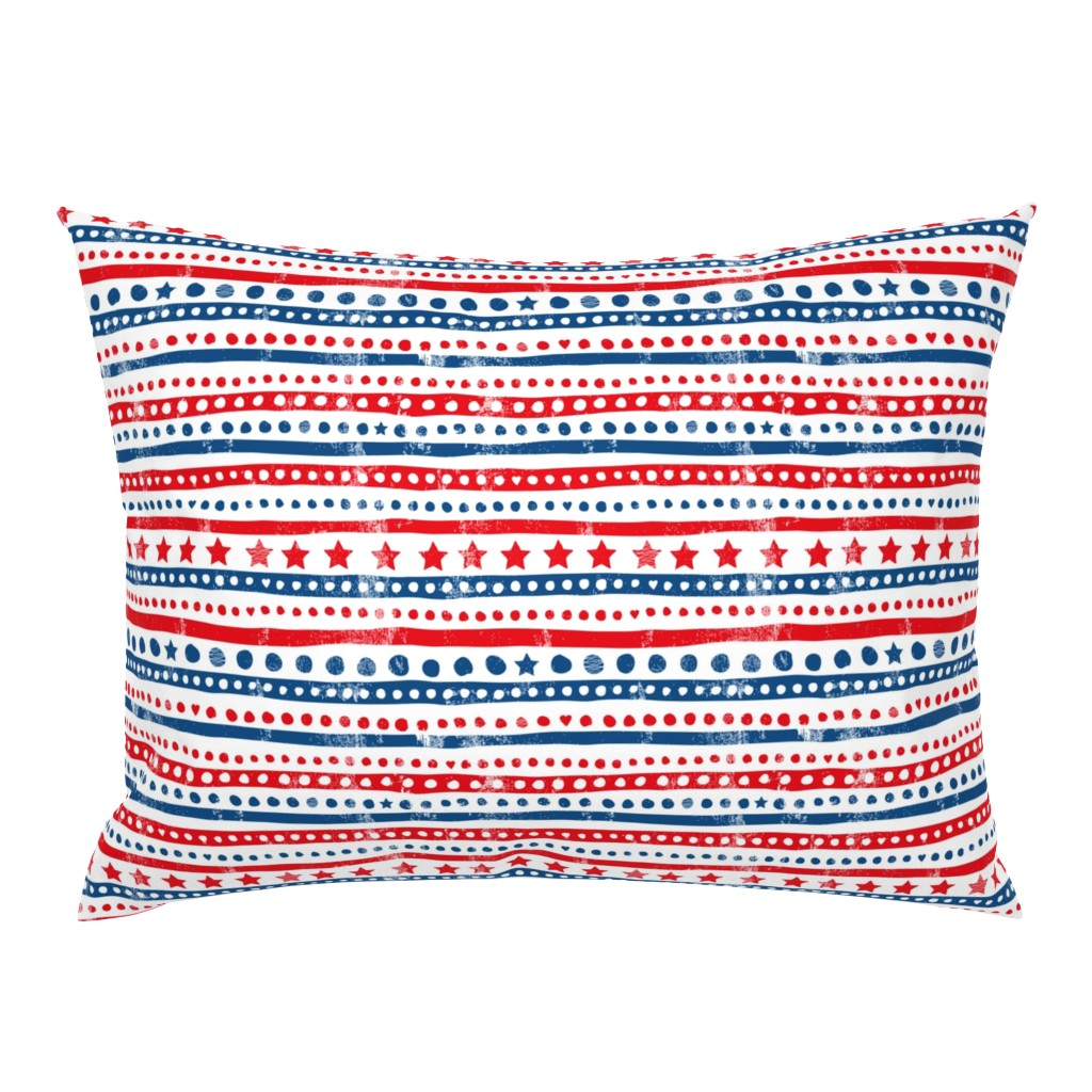 American traditional stars and stripes national holiday design red and blue