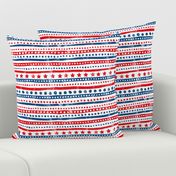 American traditional stars and stripes national holiday design red and blue