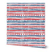 American traditional stars and stripes national holiday design red and blue