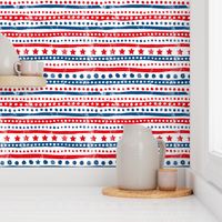 American traditional stars and stripes national holiday design red and blue