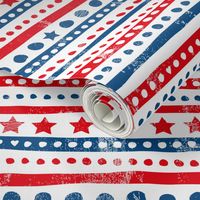 American traditional stars and stripes national holiday design red and blue