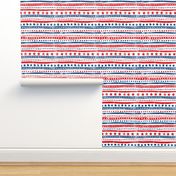 American traditional stars and stripes national holiday design red and blue