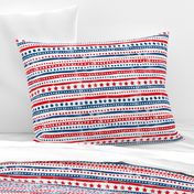 American traditional stars and stripes national holiday design red and blue