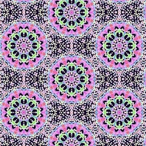 Starring Circles of Sweethearts on Speckled Ripe Fig Purple