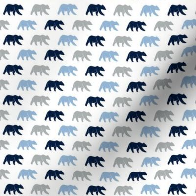 (micro print) multi bears - navy/blue/grey