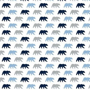 (micro print) multi bears - navy/blue/grey