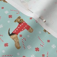 airedale xmas sweater light blue