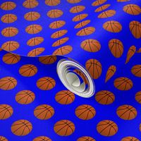 One Inch Basketball Balls on Blue