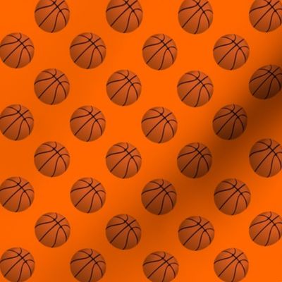 One Inch Basketball Balls on Orange