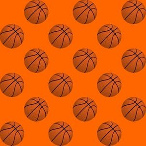 One Inch Basketball Balls on Orange