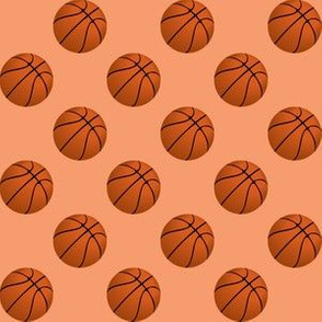 One Inch Basketball Balls on Peach