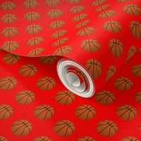 One Inch Basketball Balls on Red