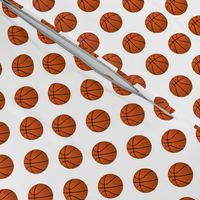 One Inch Basketball Balls on White