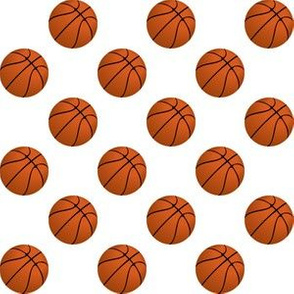 One Inch Basketball Balls on White