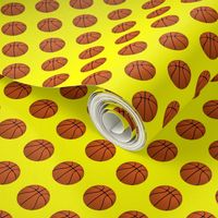 One Inch Basketball Balls on Yellow