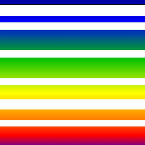 Rainbow Blue Yellow Green Red White Stripes