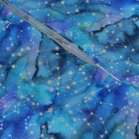 Blue Watercolour Constellations