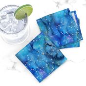 Blue Watercolour Constellations