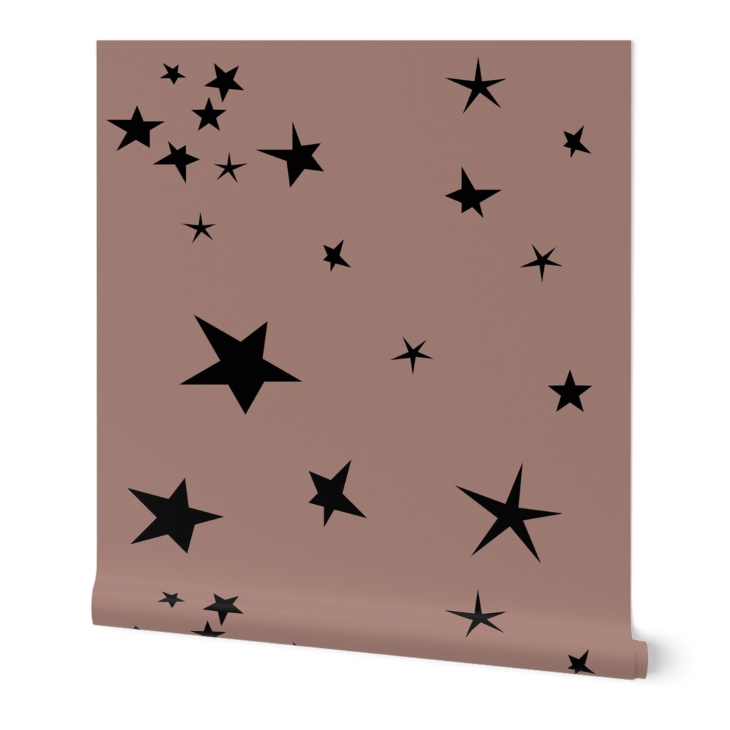 stars - sky at night black on dusty cedar mauve winter 17 || by sunny afternoon