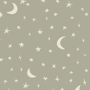 stars - boho stars and moon sage 