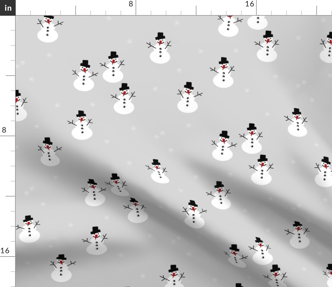 snowman winter christmas holiday 17  snowflakes - grey
