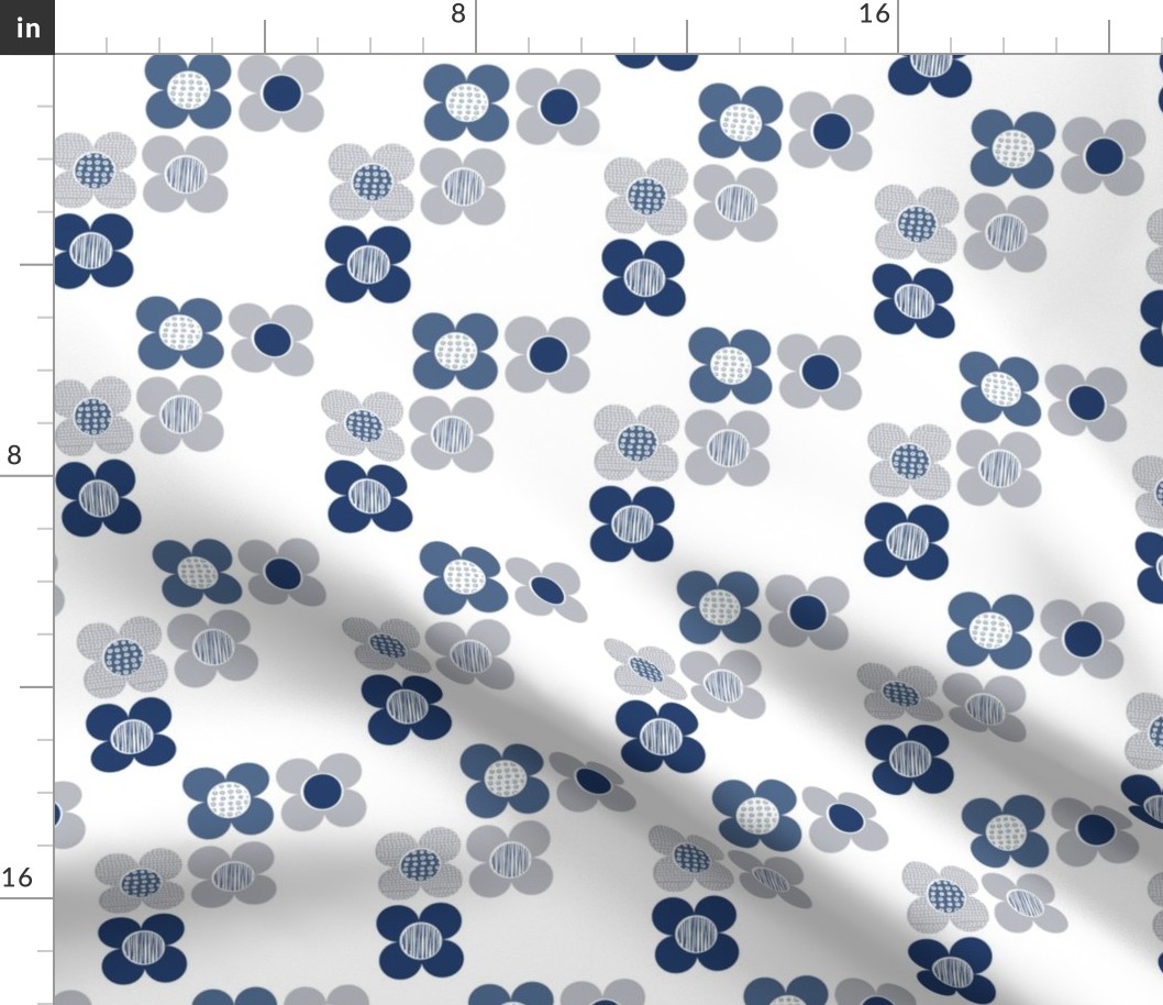 MOD FLOWER INDIGO