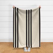 camp blanket, ivory three-point, 2-inch stripes lengthwise