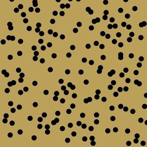 Confetti dots - black on ochre || by sunny afternoon