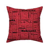 Nebraska cities, red