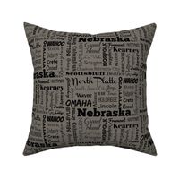 Nebraska cities, taupe