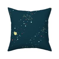 Cat Space in Dark Blue