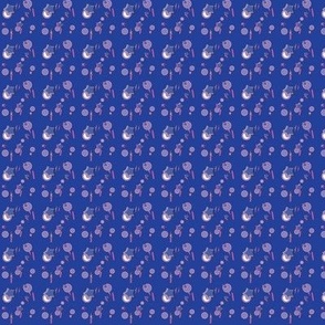 Shooting Stars Blue Upholstery Fabric
