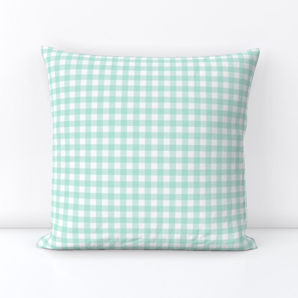 mint plaid design