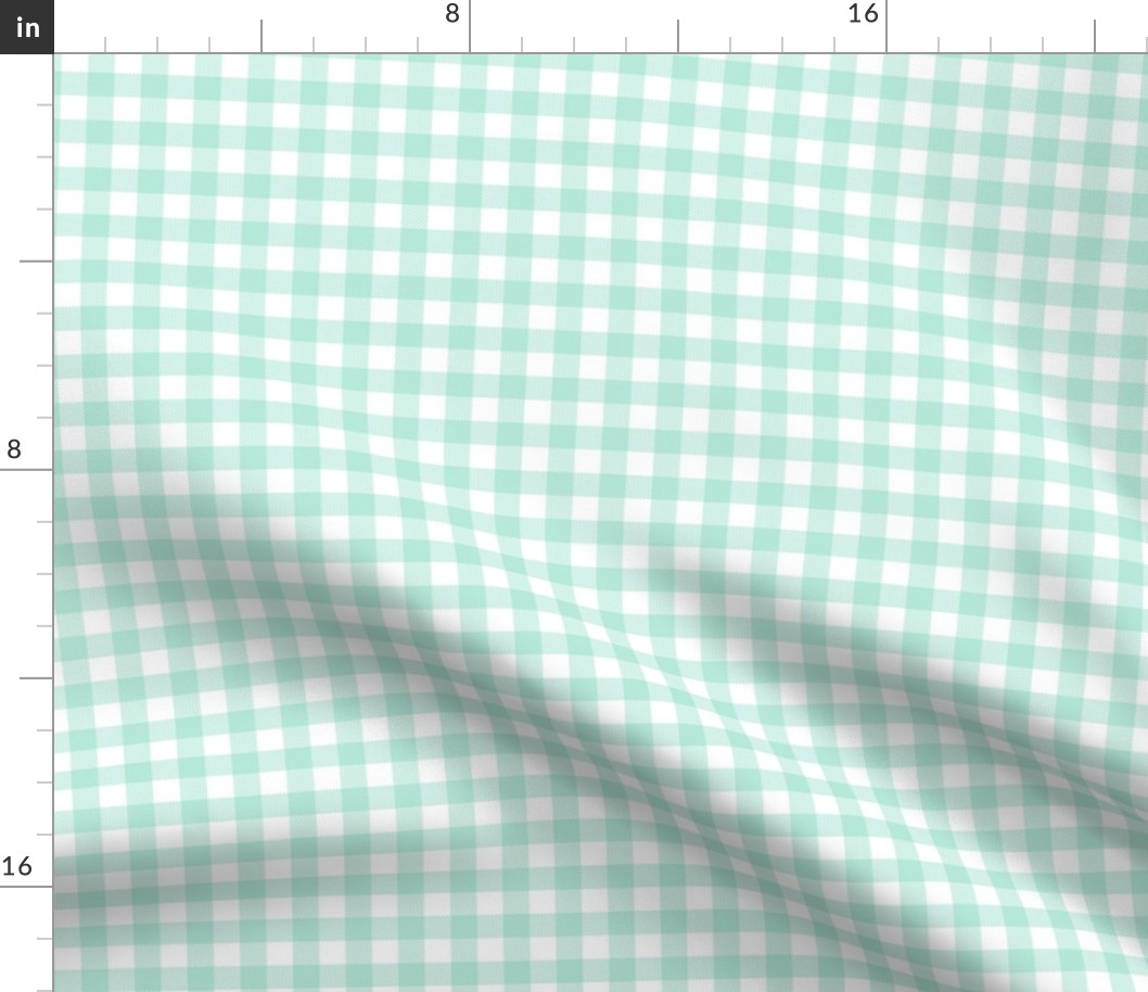 mint plaid design