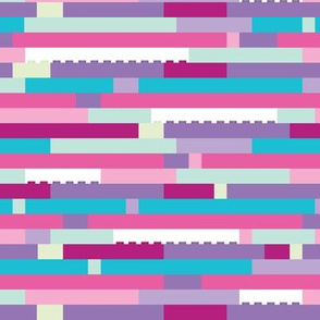 Interlocking Brick Wall Pastel - Dense