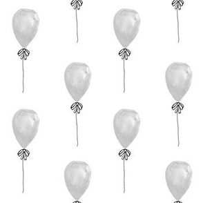 grey watercolor balloon design